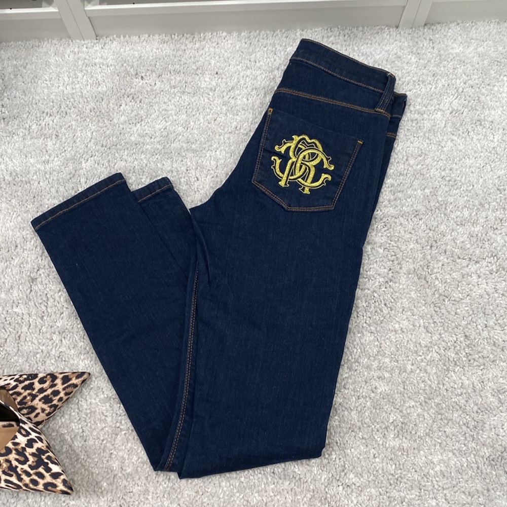 Roberto Cavalli Jeans dark blue in size EU 38, US 28